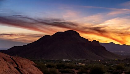 Wall Mural - Generated image of Arizona desert sunset