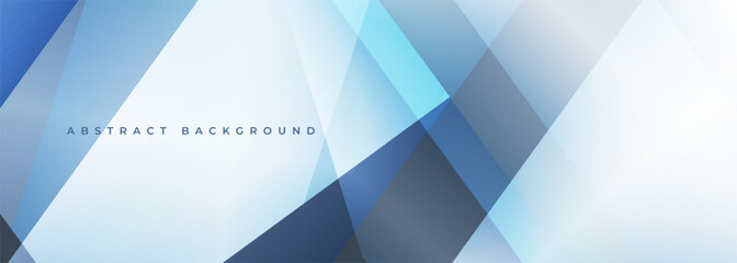 Wall Mural - light blue modern abstract wide banner with geometric shapes. blue abstract background. vector illus