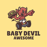 Fototapeta Pokój dzieciecy - Baby devil Logo
