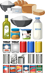 Poster - Organic Product Set with Labeled Containers