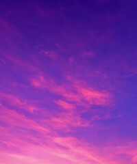 Wall Mural - pink sky and clouds background