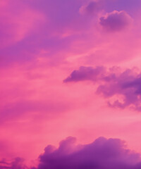 Wall Mural - pink sky and clouds background