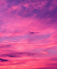 Wall Mural - pink sky and clouds background