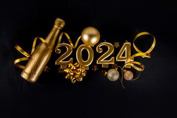 Wall Mural - 2024 happy new year background