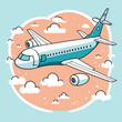 Sticker Flugzeug , generated image