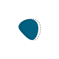 Fototapete - set of blobs with lines on the edges splash