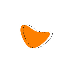 Fototapete - set of blobs with lines on the edges splash