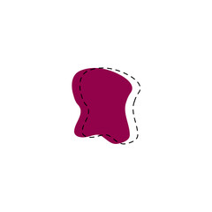 Fototapete - set of blobs with lines on the edges splash