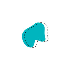 Fototapete - set of blobs with lines on the edges splash