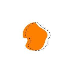 Fototapete - set of blobs with lines on the edges splash