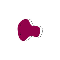 Fototapete - set of blobs with lines on the edges splash