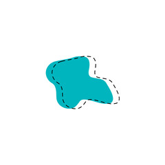 Fototapete - set of blobs with lines on the edges splash