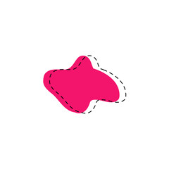 Fototapete - set of blobs with lines on the edges splash