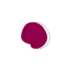 Fototapete - set of blobs with lines on the edges splash