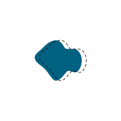 Fototapete - set of blobs with lines on the edges splash