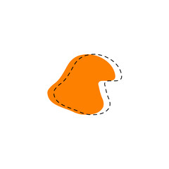 Fototapete - set of blobs with lines on the edges splash