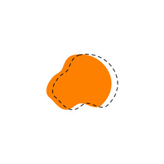 Fototapete - set of blobs with lines on the edges splash