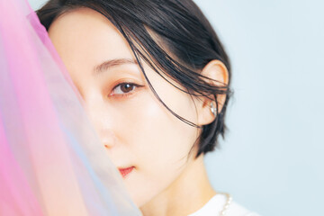 Poster - ミドル女性のビューティーポートレート　スキンケア　コスメ