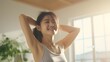 © StudioFF - 朝日を浴びて笑顔の女性
