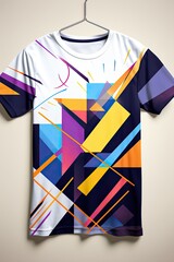 Wall Mural - Geometric Vibes: Modern geometric shapes and patterns for a sleek look. Professional tshirt design vector