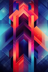 Wall Mural - Geometric Vibes: Modern geometric shapes and patterns for a sleek look. Professional tshirt design vector