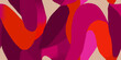 Minimalist dynamic abstract organic shapes pattern. Beautiful unique contemporary print. Fashionable template for design.