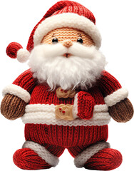 Wall Mural - Santa in Knitwear, Isolated for Holiday Clipart