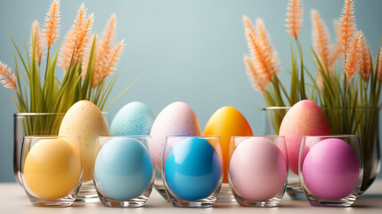 Sticker - easter eggs in a basket