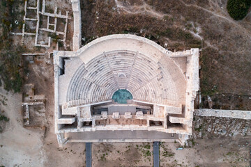 Wall Mural - Ariel Panoramic view of Patara Assembly Hall (aka Patara Meclis Binası), Patara Ancient City, Antalya, Turkey