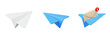 © Cangbacang - 3d set of paper plane and mail icon with notification of new message concept illustration ideas