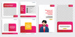 Social media carousel post banner layout in gradient red color background. For tips podcast, motivation, self-development, product, ads, influencer, microblog, sharing knowledge template