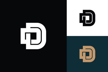 letter d monogram vector logo design