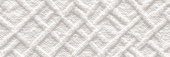 seamless texture of textile fabric with a pattern knitted with white woolen threads