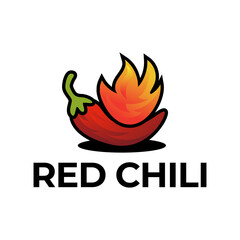 Sticker - Red Hot Chili logo designs concept vector, Spicy Pepper logo designs template on white background