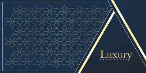 Wall Mural - Luxury blue background with golden details
