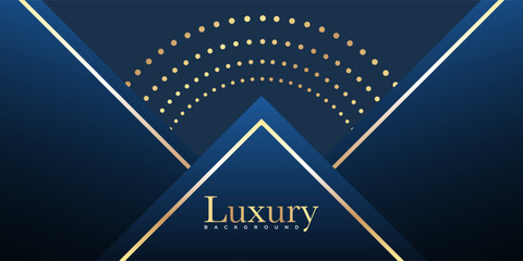 Sticker - Luxury blue background with golden details