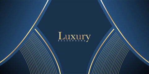 Wall Mural - Luxury blue background with golden details