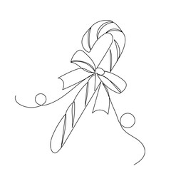 Wall Mural - candy line drawing white background vector