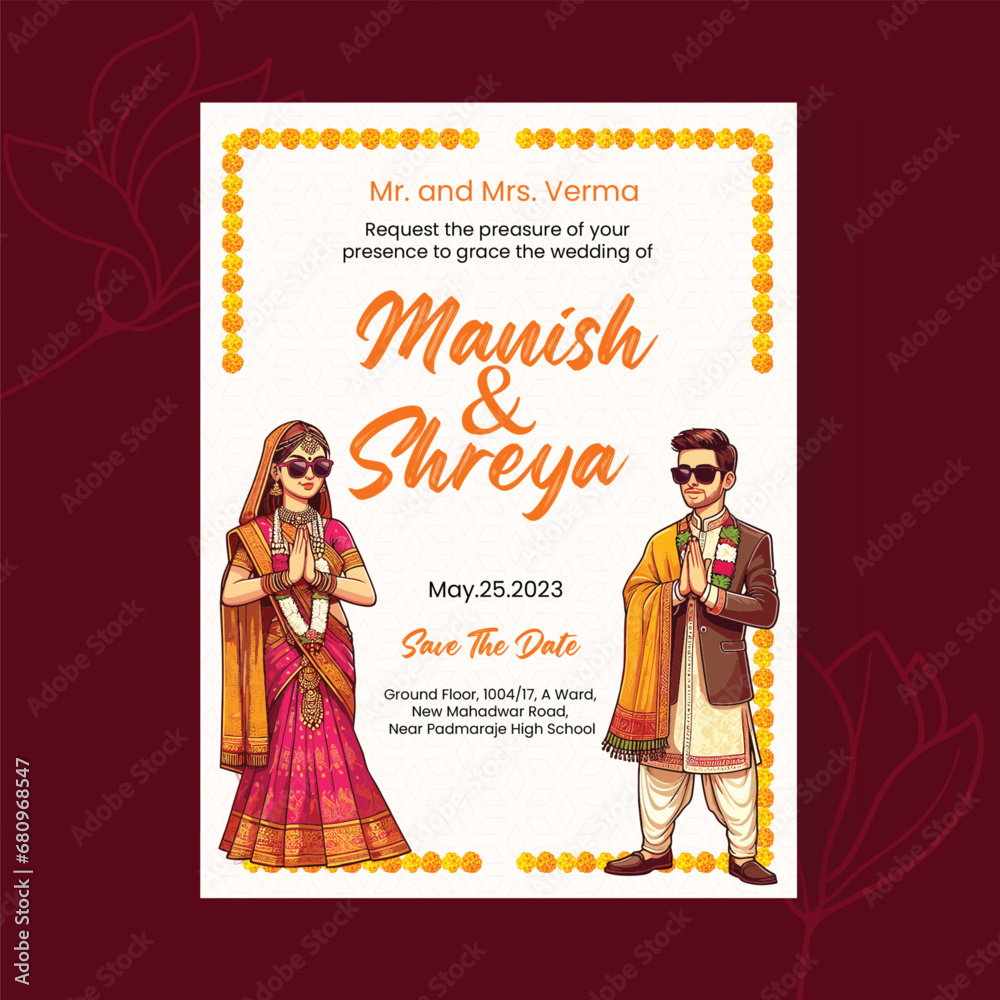 Image vectorielle Stock Vector traditional royal wedding invitation ...