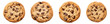 © Medard - Collection set of chocolate chip cookies isolated on transparent or white background, png