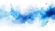 Blue watercolor splash blot painted liquid effect