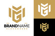 Letter MG Monogram Logo design vector symbol icon illustration