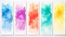 Big Bundle Set Of Bright Colorful Watercolor Background Useful For Any Project Where A Platter Of Color Makes The Difference For Poster Brochure Card