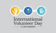 © Waseem Ali Khan - Volunteer day (IVD) is observed every year on December 5, to promote volunteering and recognize their contributions to the achievement of the Sustainable Development Goals. Vector art