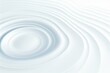 Water ripple effect on white background. Circular wave top view.  illustration of a surface that resonates from impact, Generative AI