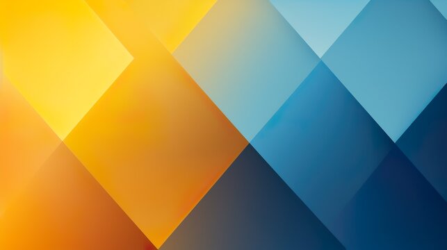 Abstract blue and yellow pattern of geometric shapes. Colorful mosaic background. Geometric color background