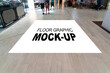 Floor Graphic Mockup at Front of fashion store in Shopping Mall