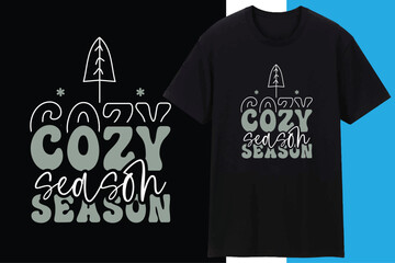 Wall Mural - Cozy Season Christmas T shirt Design