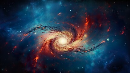 Wall Mural - Spiral Galaxy in deep space, dreamy harmony energy cosmos