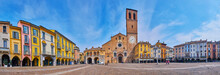 Landmarks Of  Piazza Della Vittoria, Lodi, Italy